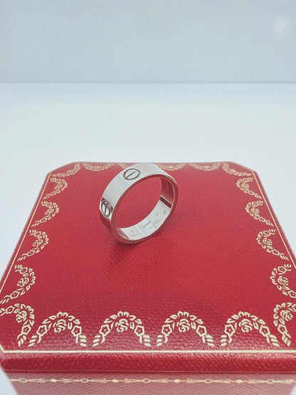 WHITE GOLD CLASSIC MODEL LOVE RING 54