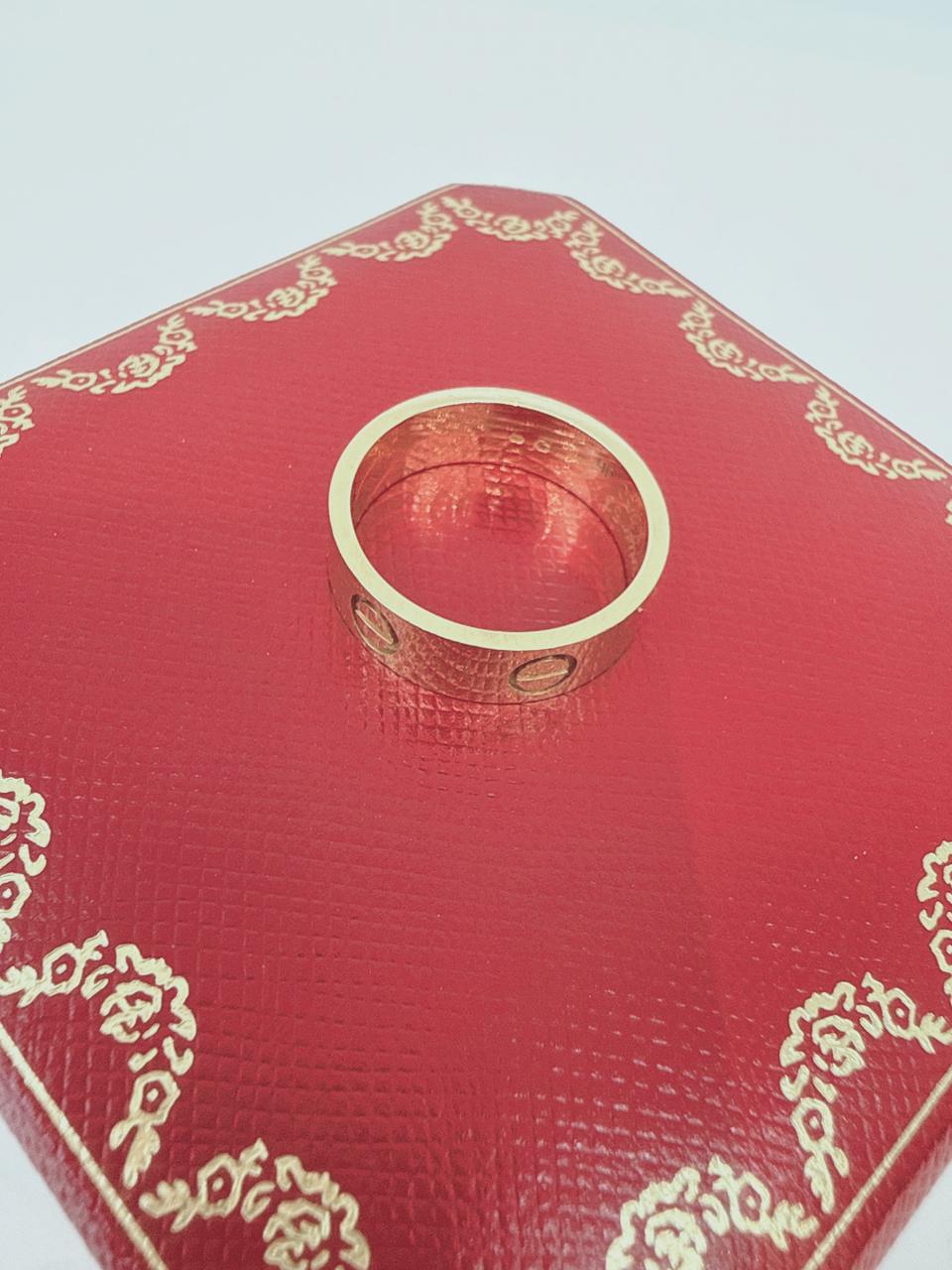 YELLOW GOLD CLASSIC MODEL LOVE RING 53