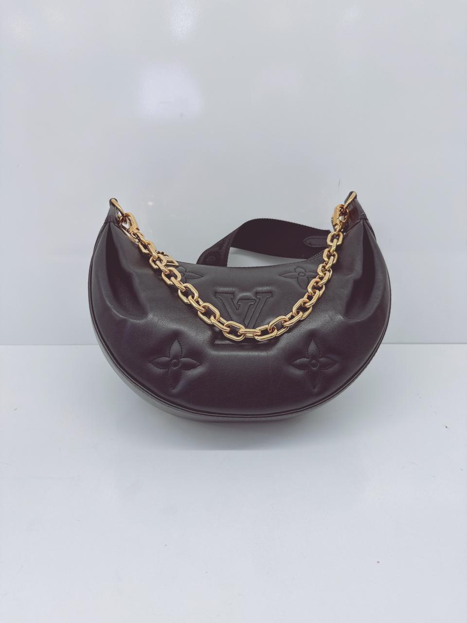 BLACK BUBBLEGRAM LEATHER  OVER THE MOON BAG