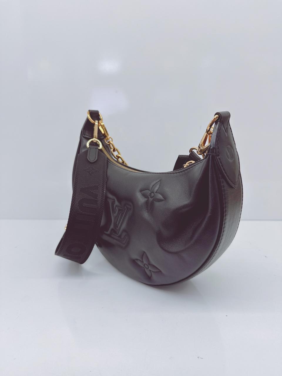 BLACK BUBBLEGRAM LEATHER  OVER THE MOON BAG