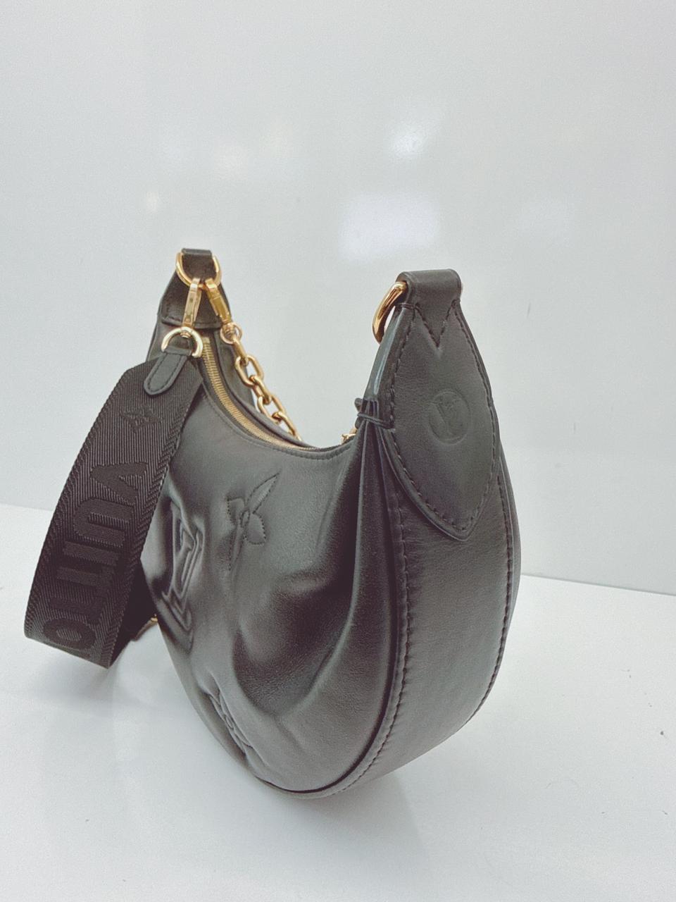 BLACK BUBBLEGRAM LEATHER  OVER THE MOON BAG