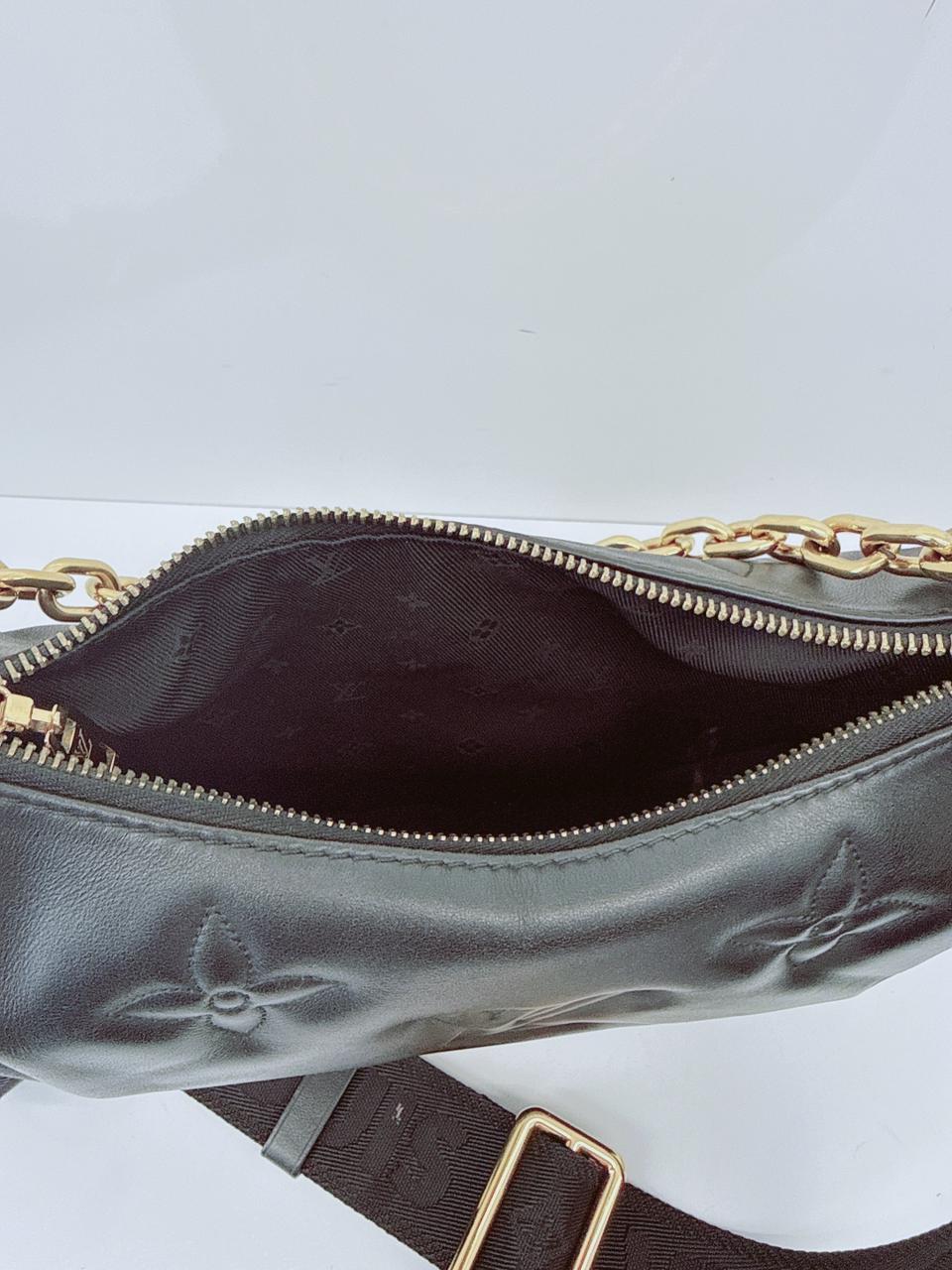 BLACK BUBBLEGRAM LEATHER  OVER THE MOON BAG