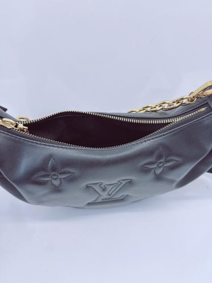 BLACK BUBBLEGRAM LEATHER  OVER THE MOON BAG