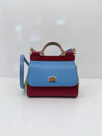 TRICOLOR MINI SICILY TOP HANDLE BAG