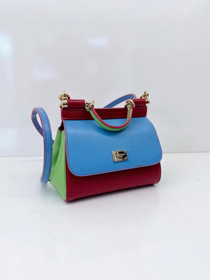 TRICOLOR MINI SICILY TOP HANDLE BAG