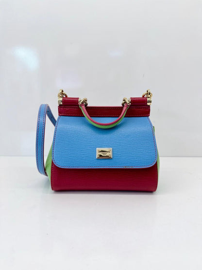 TRICOLOR MINI SICILY TOP HANDLE BAG