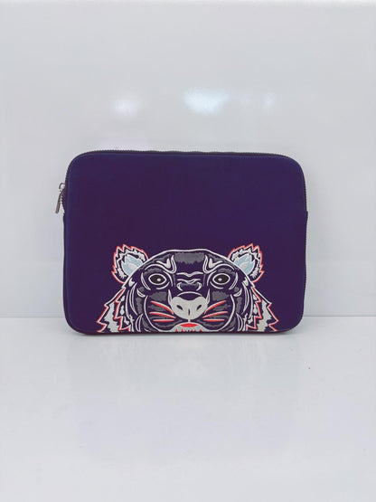 BLUE TIGER PRINT CANVAS TABLET CASE