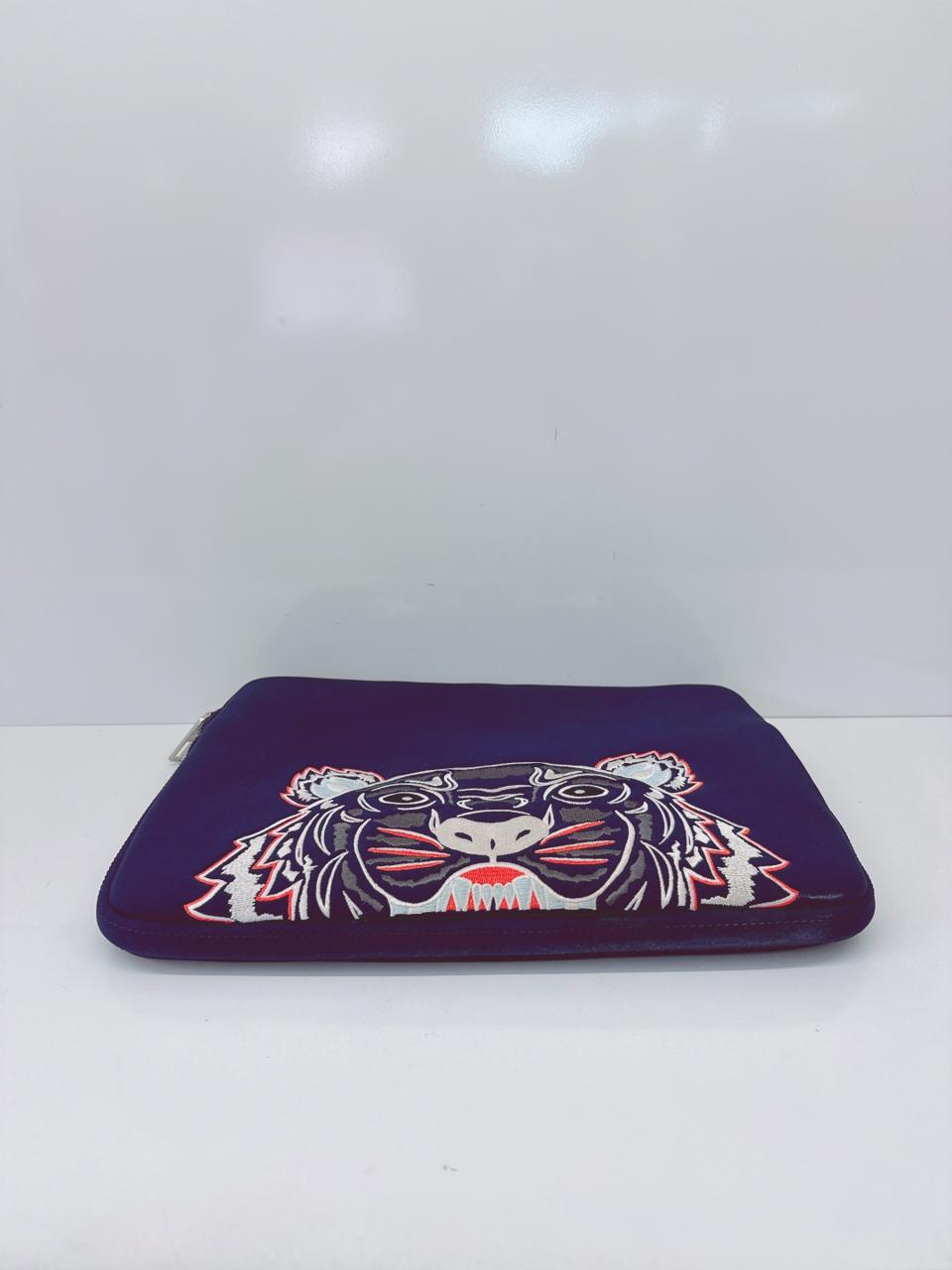 BLUE TIGER PRINT CANVAS TABLET CASE