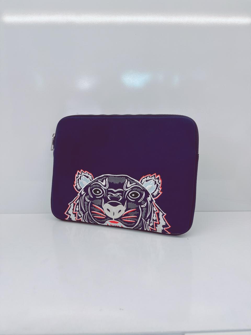 BLUE TIGER PRINT CANVAS TABLET CASE