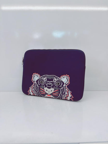 BLUE TIGER PRINT CANVAS TABLET CASE