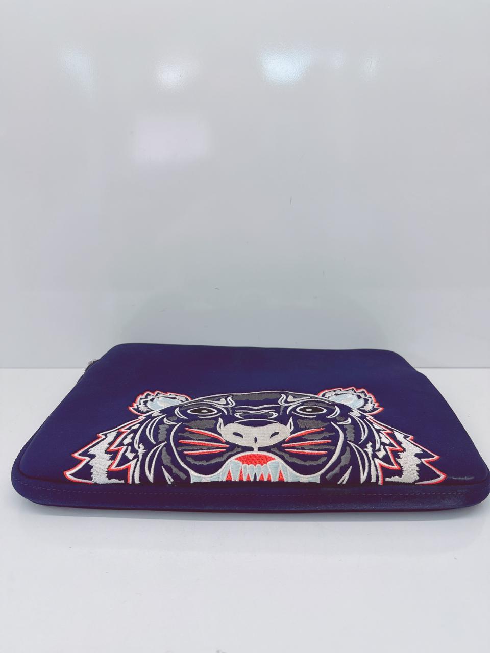 BLUE TIGER PRINT CANVAS TABLET CASE