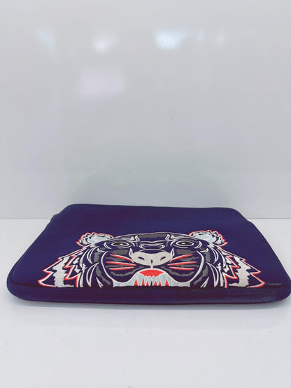 BLUE TIGER PRINT CANVAS TABLET CASE