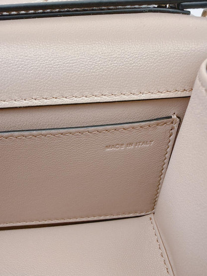 ROSE CANNELLE CALFSKIN LEATHER LOCO SMALL SHOULDER BAG WITH JEWEL LOGO