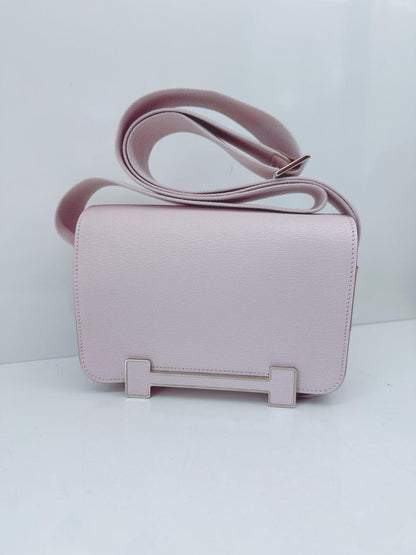 MAUVE PALE CHEVRE MYSORE GETA BAG PALLADIUM HARDWARE