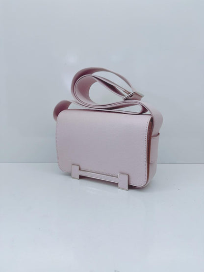 MAUVE PALE CHEVRE MYSORE GETA BAG PALLADIUM HARDWARE