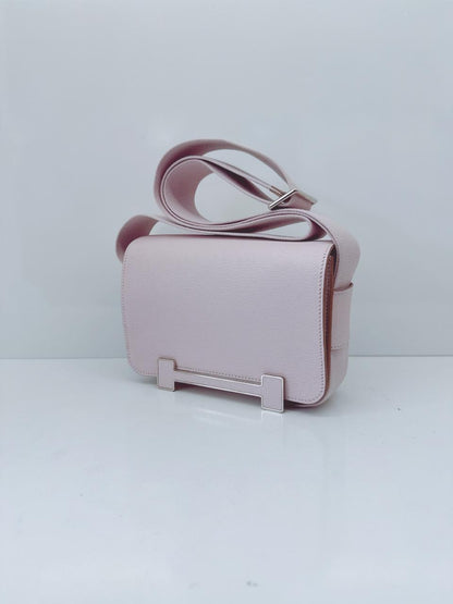 MAUVE PALE CHEVRE MYSORE GETA BAG PALLADIUM HARDWARE