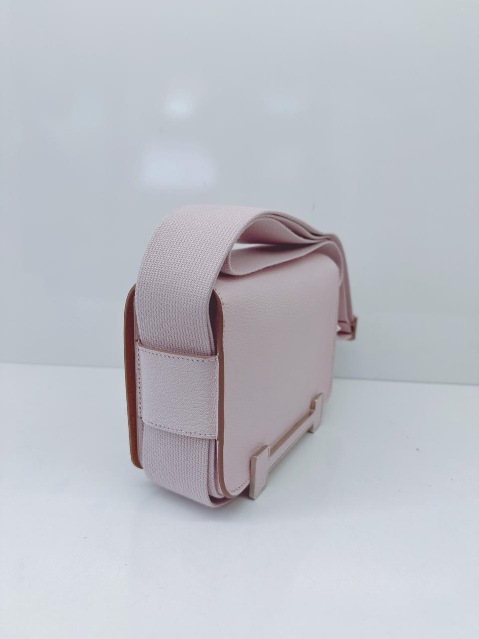 MAUVE PALE CHEVRE MYSORE GETA BAG PALLADIUM HARDWARE