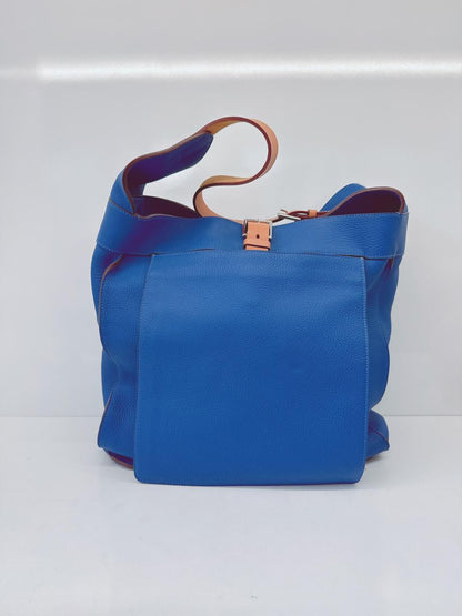 BLUE TAURILLON CLEMENCE LEATHER MARWARI PM BAG