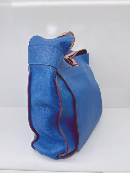 BLUE TAURILLON CLEMENCE LEATHER MARWARI PM BAG