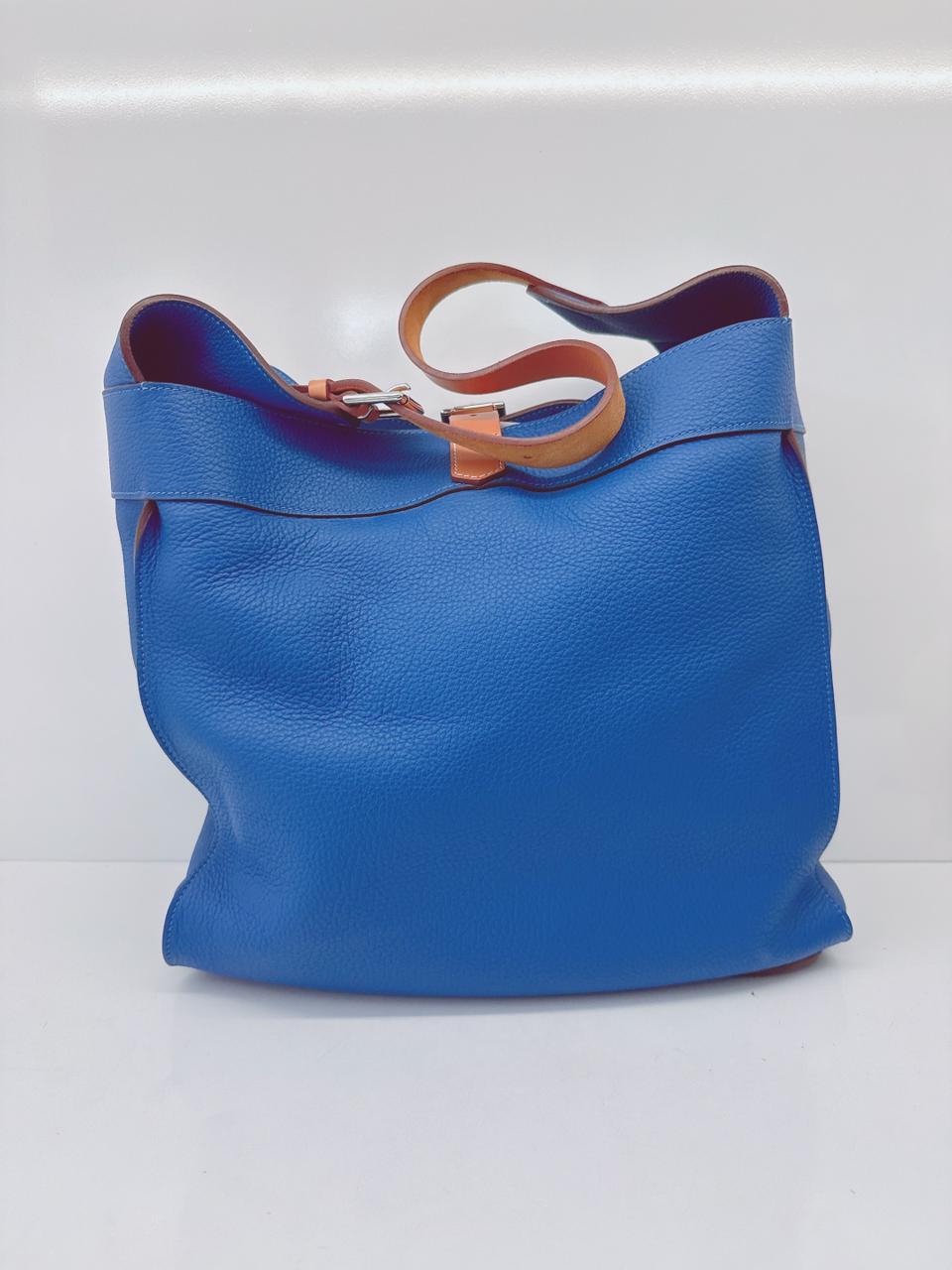BLUE TAURILLON CLEMENCE LEATHER MARWARI PM BAG