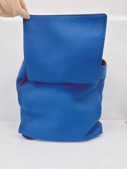 BLUE TAURILLON CLEMENCE LEATHER MARWARI PM BAG