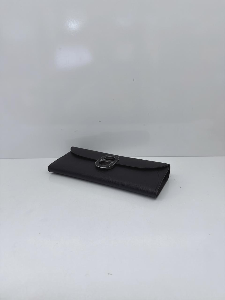 BLACK EPSOM LEATHER CHAINE D' ANCRE MAILLON TO GO WALLET