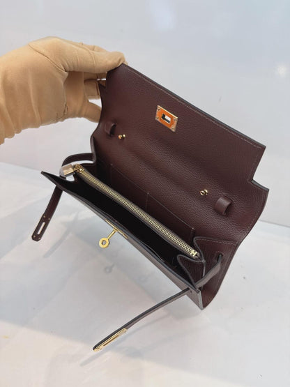 MOKA KELLY TO GO WALLET EVERCOLOR CALFSKIN LEATHER HOLD HARDWARE