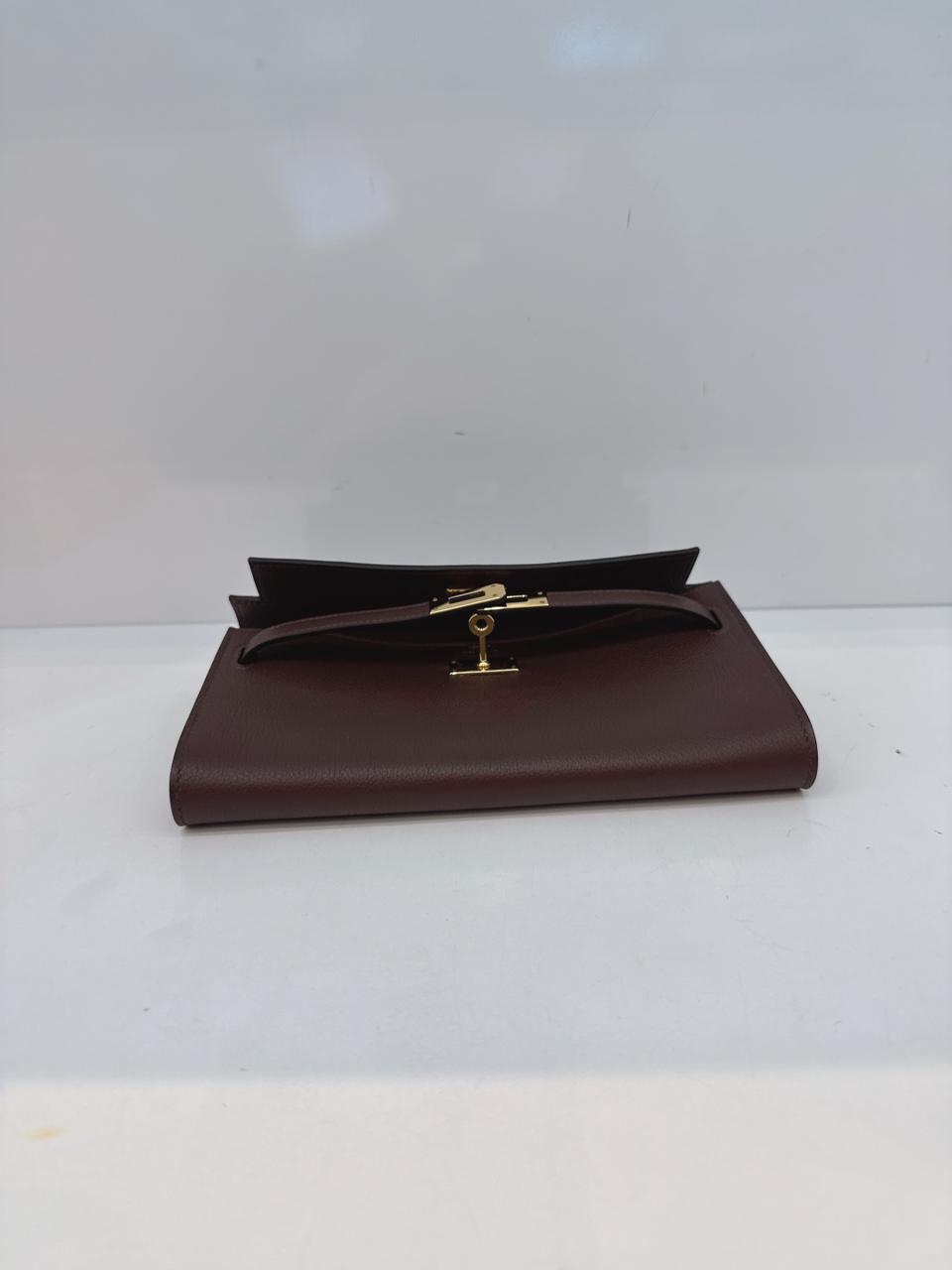 MOKA KELLY TO GO WALLET EVERCOLOR CALFSKIN LEATHER HOLD HARDWARE