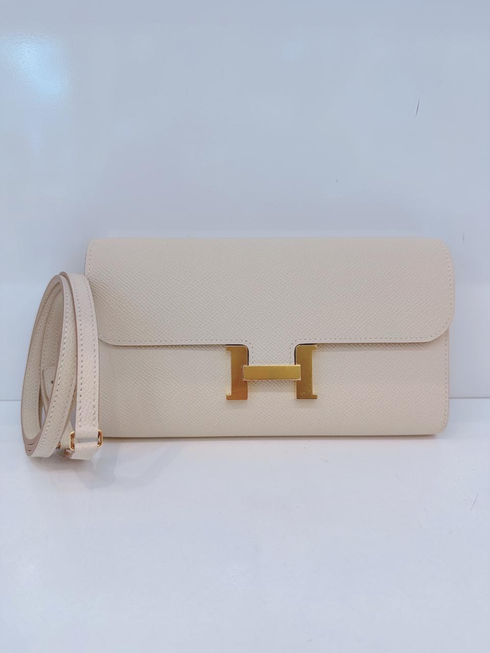 CRAIE CONSTANCE TO GO WALLET EPSOM LEATHER GOLD HARDWARE