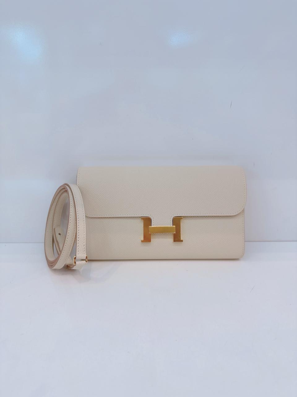 CRAIE CONSTANCE TO GO WALLET EPSOM LEATHER GOLD HARDWARE