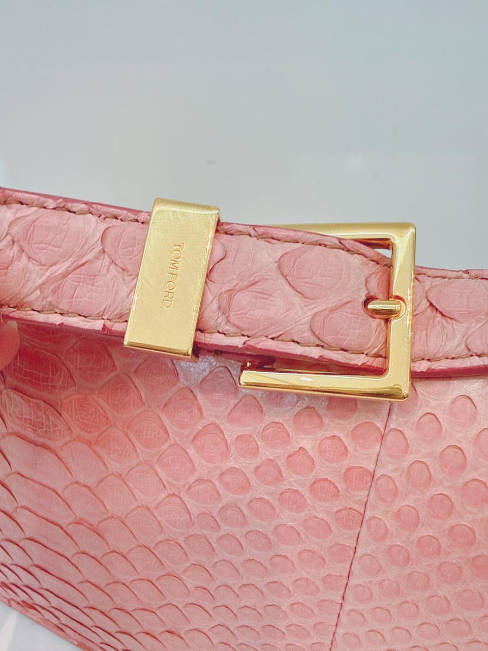 PINK PYTHON LEATHER NATALIA CONVERTIBLE CLUTCH