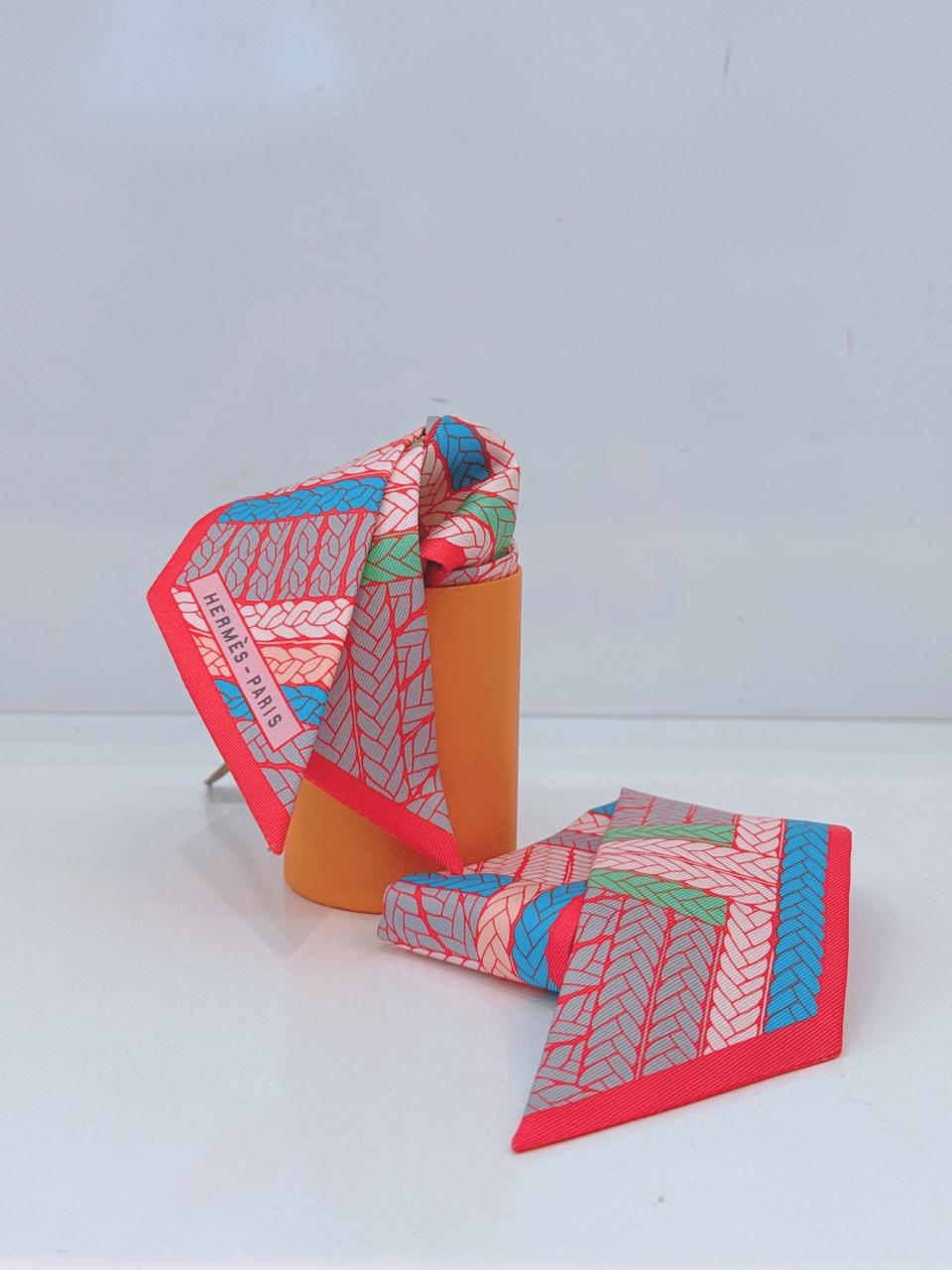 BLEU VIF GRENADINE SAUMON TRESSES H TWILLY - 2PCS