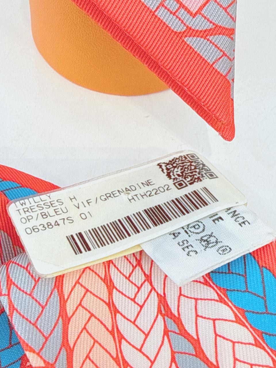 BLEU VIF GRENADINE SAUMON TRESSES H TWILLY - 2PCS