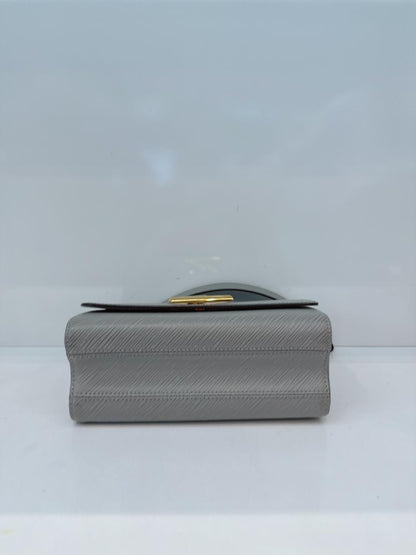 GREY EPI LATHER TWIST MM BAG GOLD HARDWARE