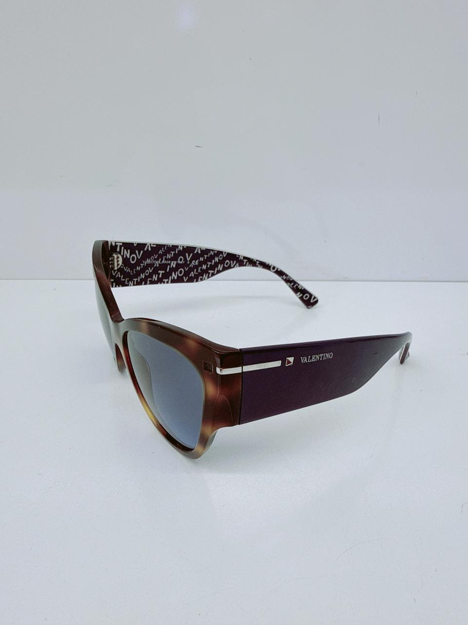 HAVANA BLUE CAT-EYE SUNGLASSES