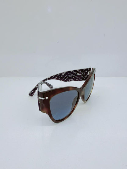 HAVANA BLUE CAT-EYE SUNGLASSES