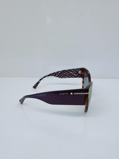 HAVANA BLUE CAT-EYE SUNGLASSES