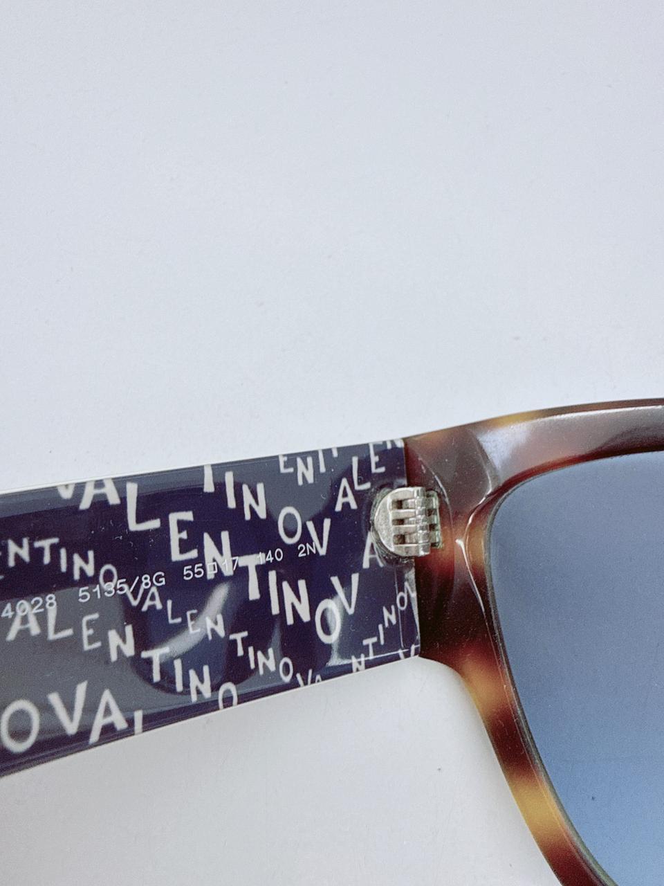 HAVANA BLUE CAT-EYE SUNGLASSES