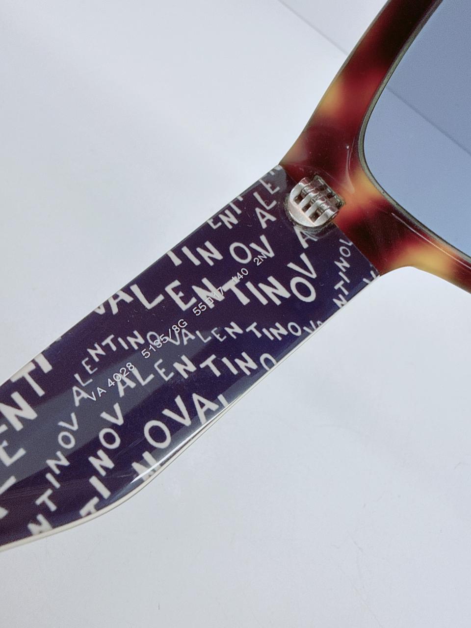 HAVANA BLUE CAT-EYE SUNGLASSES