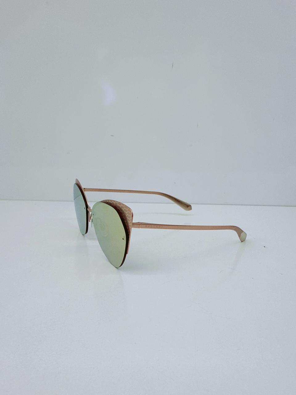ROSE GOLD MIRRORED LENS CAT-EYE SUNGLASSES