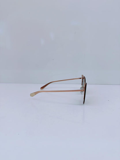 ROSE GOLD MIRRORED LENS CAT-EYE SUNGLASSES