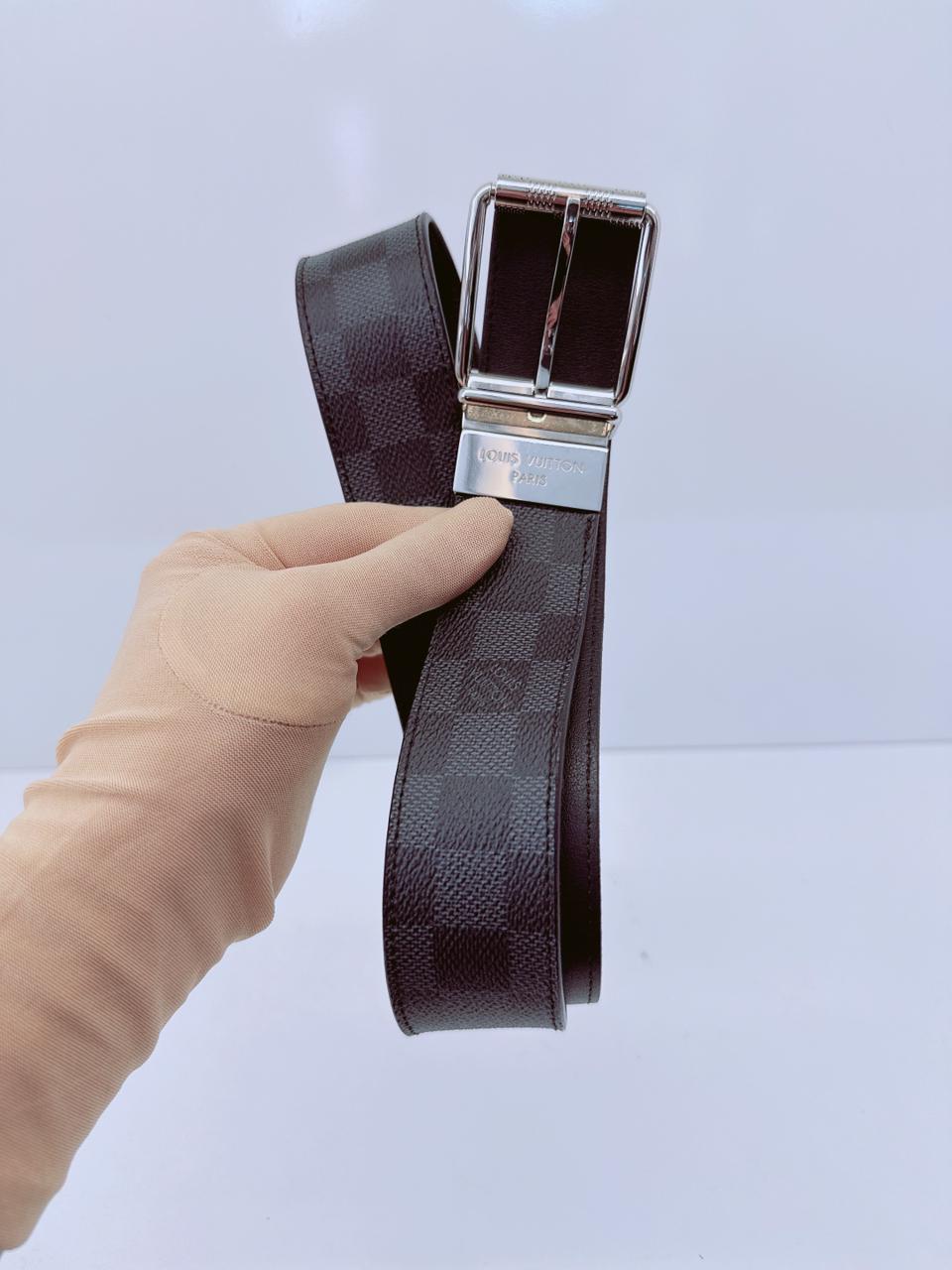 DAMIER PRINT M9156 35MM REVERSIBLE BELT 85CM