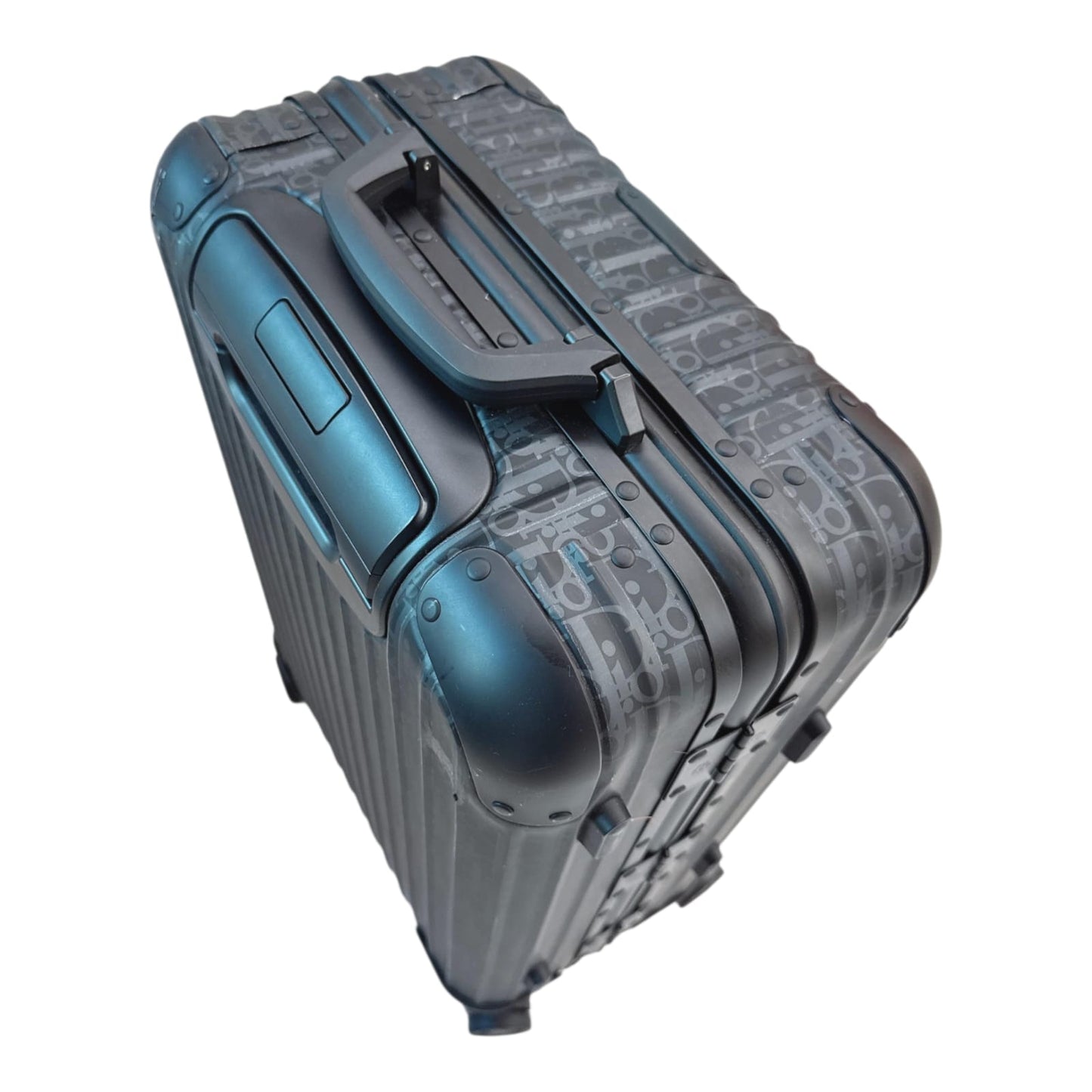 BLACK OBLIQUE ALUMINUM DIOR RIMOWA CABIN SUITCASE BAG