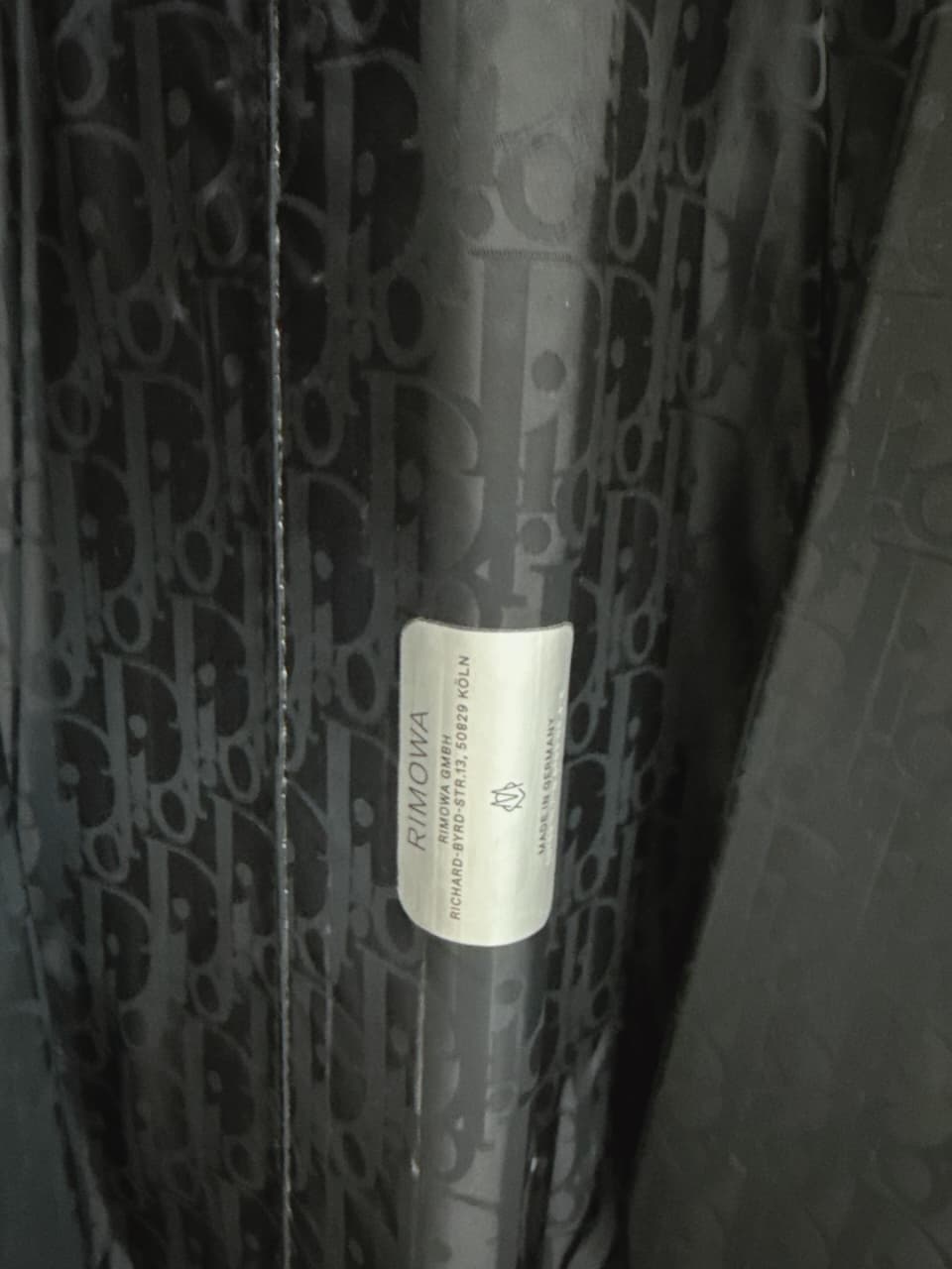 BLACK OBLIQUE ALUMINUM DIOR RIMOWA CABIN SUITCASE BAG