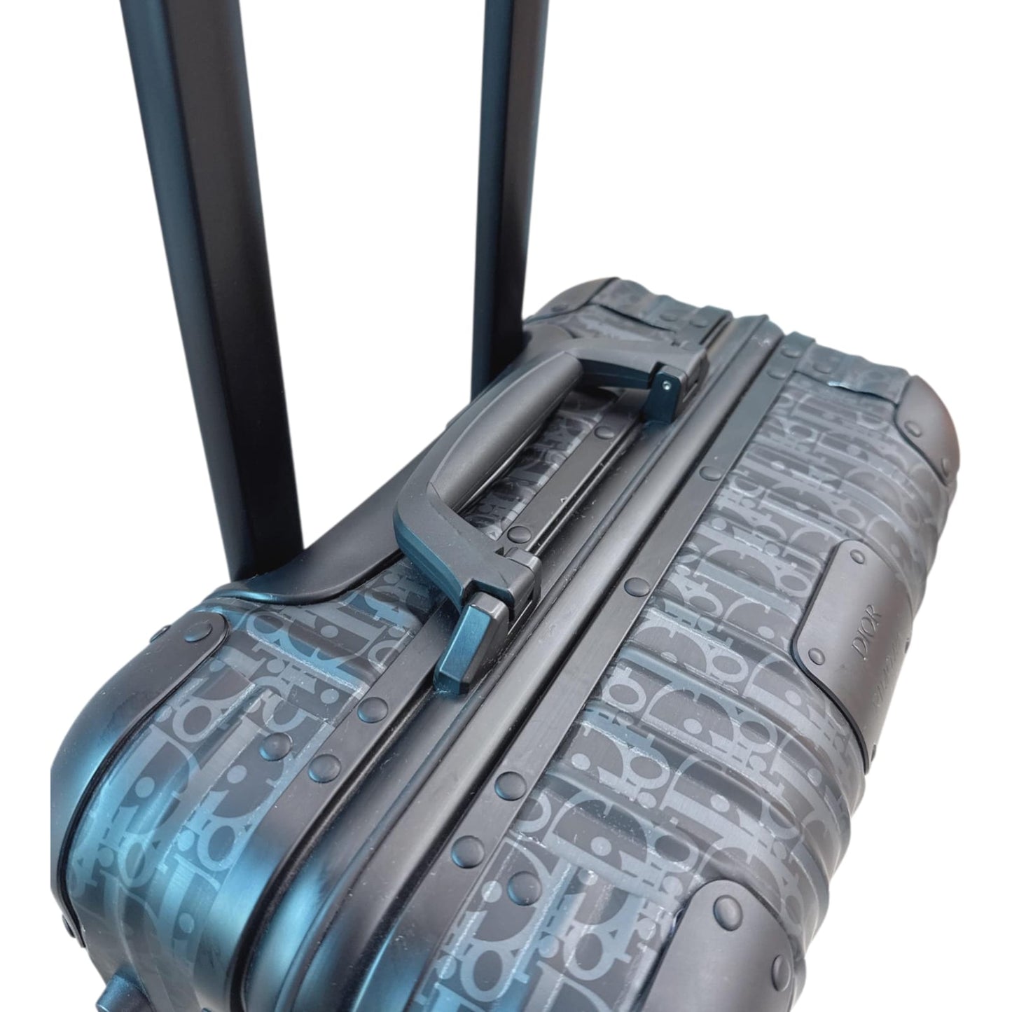 BLACK OBLIQUE ALUMINUM DIOR RIMOWA CABIN SUITCASE BAG