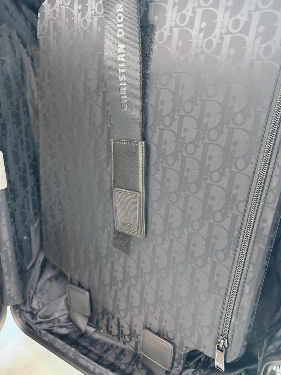 BLACK OBLIQUE ALUMINUM DIOR RIMOWA CABIN SUITCASE BAG