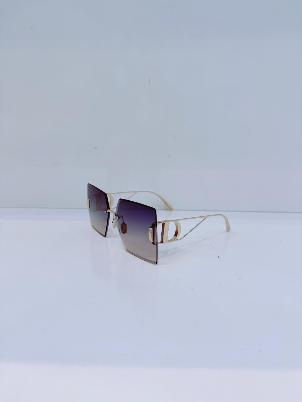 30MONTAIGNE S7U GRADIENT PURPLE TO BLUE SQUARE SUNGLASSES