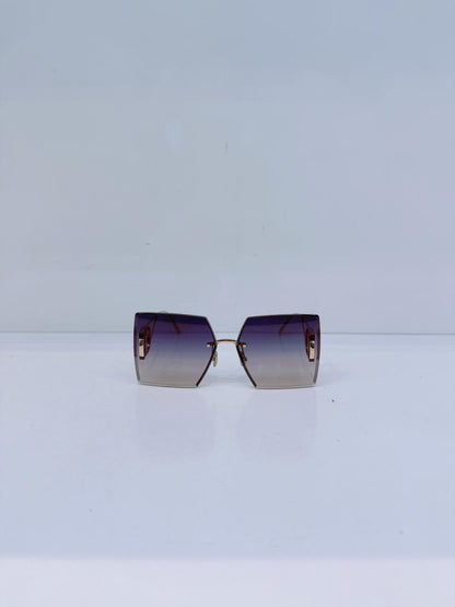 30MONTAIGNE S7U GRADIENT PURPLE TO BLUE SQUARE SUNGLASSES