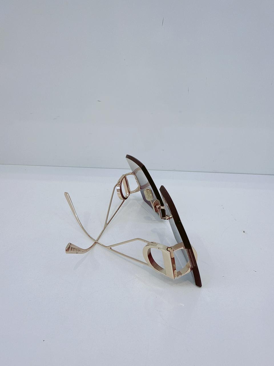 30MONTAIGNE S7U GRADIENT PURPLE TO BLUE SQUARE SUNGLASSES