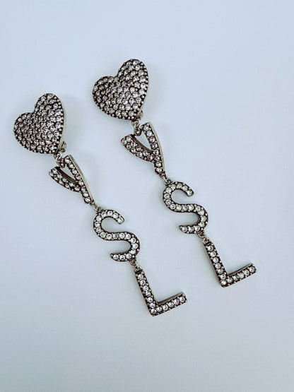 SILVER OPYUM HEART EARRINGS